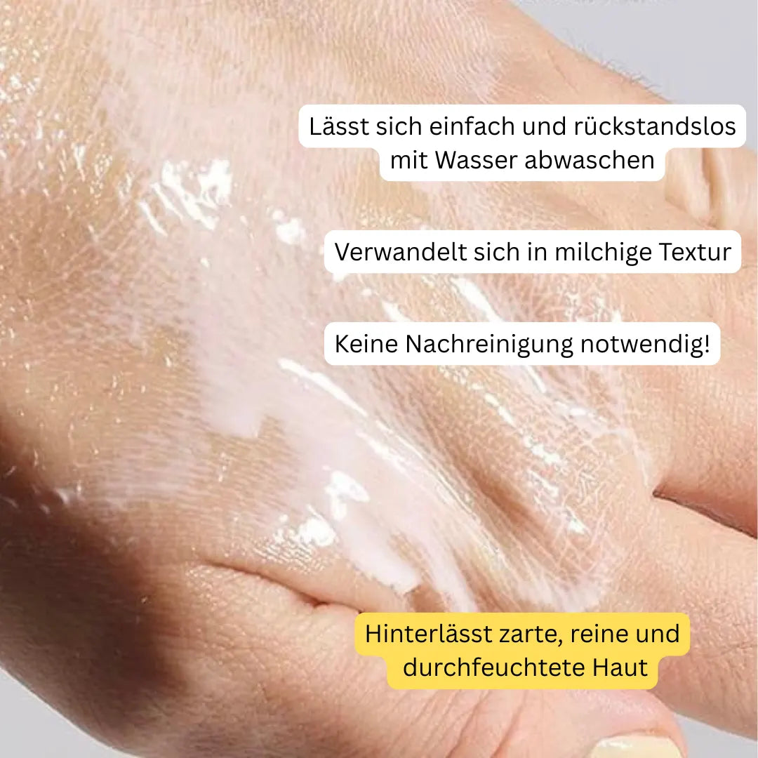 MOOD Tropical Detox Reiniger lässt sich einfach und rückstandslos mit Wasser abwaschen, keine Nachreinigung no wendig. Hinterlässt zarte, reine und durchfeuchtete Haut
