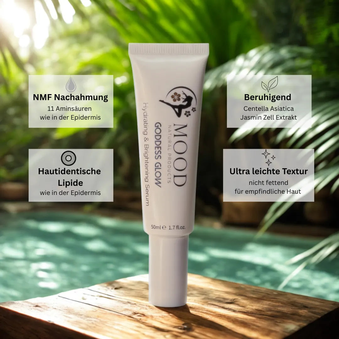 Besonderheiten von MOOD Goddess Glow - Feuchtigkeit & Anti-Pigmentflecken Serum