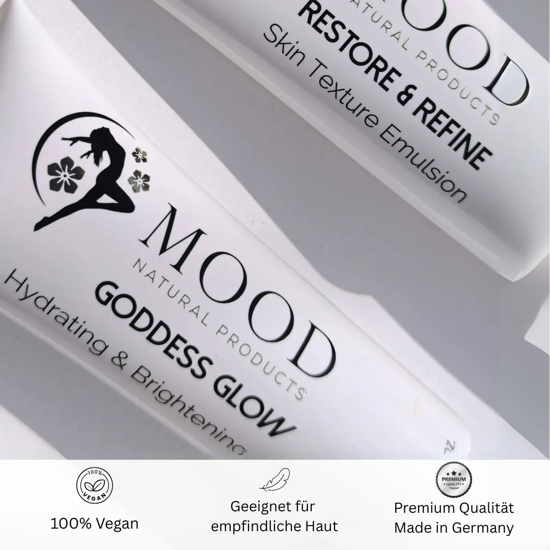 Goddess Glow - Feuchtigkeit & Anti-Pigmentflecken Serum - MOOD Naturals - Premium Qualität - Made in Germany - Hergestellt in Deutschland